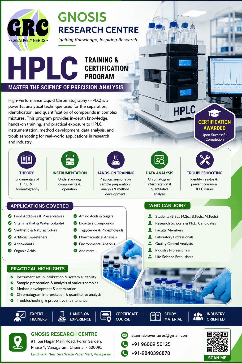 HPLC training and certification brochure