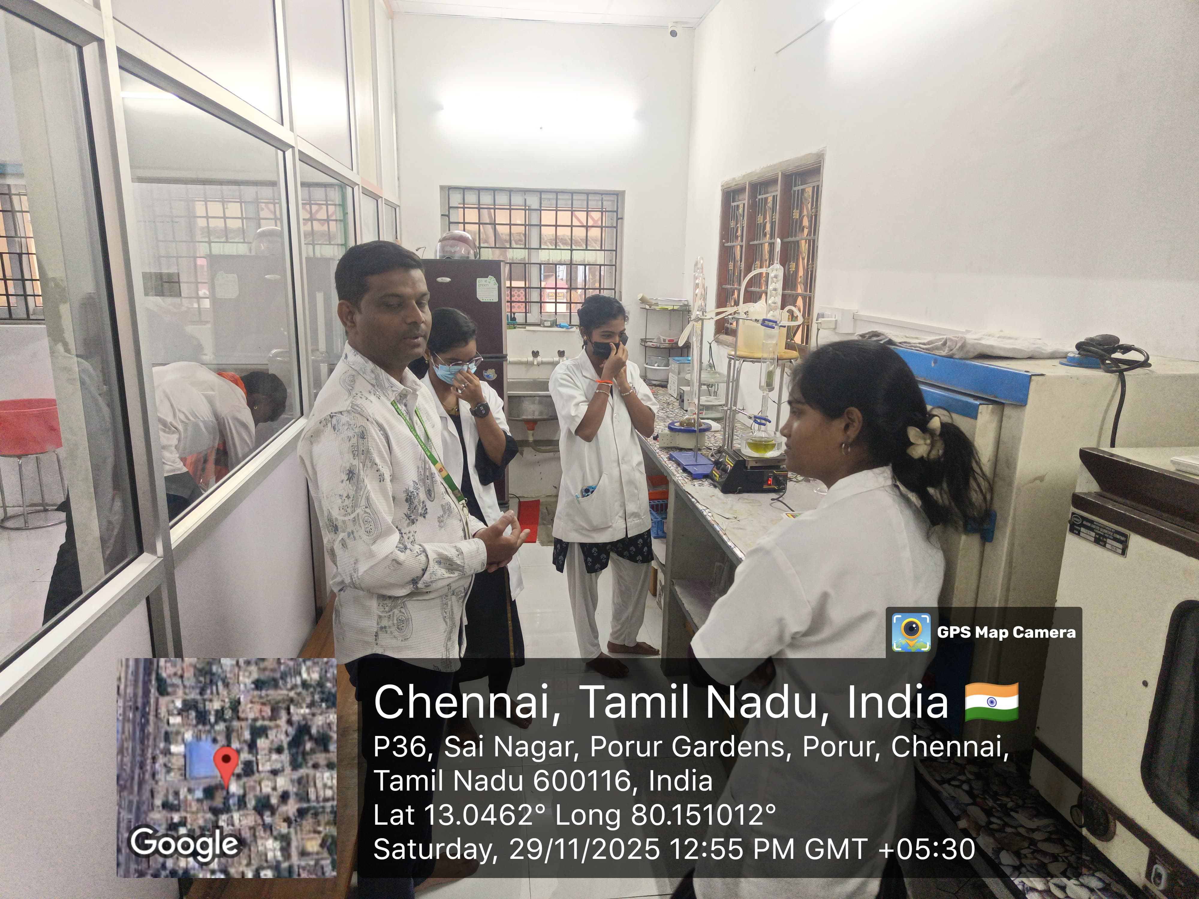 Lab corridor group discussion