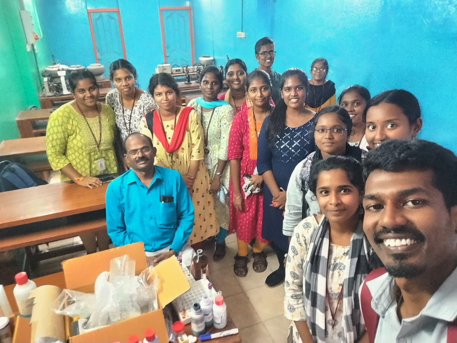 Lab team selfie